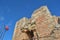 Detailed view at interior fortress on medieval village of Figueira de Castelo Rodrigo