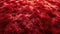 A detailed view of a Lush Lava velvet material, focusing on its plush, dense pile and fiery red color, filling the