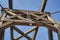 Detailed view of one of the oldest and still functional wooden bascule bridges in Germany