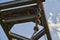 Detailed view of one of the oldest and still functional wooden bascule bridges in Greifswald, Germany