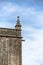 Detailed view of a pinnacle at the back facade of the Cathedral of Viseu, architectural icon of the city of Viseu, Portugal