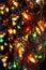 detailed view of tangled christmas light strands