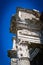 Detailed view of temple ruins in Roman Forum, Rome, Italy