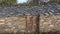 Detailed view: Traditional stone hut made of rocks and mud, Uttarakhand, India. Countryside craftsmanship