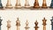 Detailed Watercolor Chess Pieces Seamless Pattern AI Generated