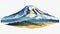 Detailed Watercolor Illustration Of Mt. Rainier Sticker