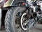 detailed wheel with rubber tire motorcycle part