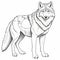 Detailed Wolf Coloring Page With Realistic Detailing