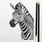 Detailed Zebra Drawing With Monochromatic Graphic Design