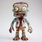 Detailed Zombie Vinyl Toy On White Background - Mamiya Rb67 Style