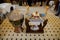 Details with accessories in an Orthodox Church needed for an Orthodox baptism. Baptismal font