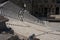 Details of Ancient Odeon of Herodes Atticus in Athens, Greece on Acropolis hill