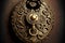 details of antique lock for vintage key round shape with ring