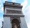Details on the Arc de Triomphe Triumphal Arch in Paris. Side view