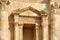 Details of Arch of Hadrian, triumphal arch in Jerash, Jordan