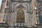 Details of the architecture of Metropolitan Cathedral of Saints Vitus in Prague, Czech Republic. Gothic style building with ancien