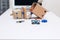 Details for assembling cardboard robot