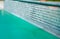 Details of azure green pingpong table and whihe net