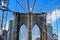 Details of the Brooklyn Bridge in New York