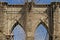 Details of the Brooklyn Bridge in New York City, USA