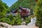 Details of Buildings and Landscape inside korean Buddhist Temple complex Guinsa. Guinsa, Danyang Region, South Korea, Asia