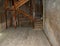 Details of the burial chambers inside the red north pyramid of Dahshur of king Sneferu, named for rusty reddish hue of its red