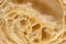Details of buttery and flaky delicious homemade croissant  in close up