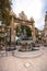 Details of the city square in Nancy with its golden fence and fountains