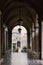 Details of a classic European architecture of historical buildings in Milan, Lombardy region in Northern Italy