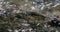 Details with the clear water of a running mountain stream during a cold and sunny winter day