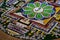 Details of colourful sand Mandala.