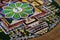 Details of colourful sand Mandala.