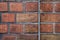 Details of Common Brick Walls of Brussels` Residential Area