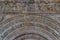 Details of the entrance portal of the medieval church in Ripoll