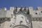 Details of the entrance to the Castle of Monte Sant`Angelo,Apulia.Italy