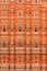 Details of the exterior facade of Hawa Mahal Palace of the Winds in Jaipur, Rajasthan, India