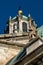 Details of the facade of the Como Cathedral. Italy