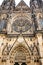 Details of the facade of the Metropolitan Cathedral of Saints Vitus in Prague