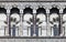 Details of the facade of the San Martino Cathedral in Lucca