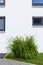 details facades of modern house architecture in rural countryside at springtime