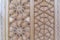 Details of a fine wood carving art on the door an Islamic art and craft, Ankara, Turkey