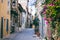Details of French Provencal architecture, narrow streets in Sain
