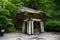 Details of a golden Toshogu complex in the town of Nikko, Japan, with both Shinto and Buddhist elements and wooden carvings