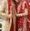 Details of groom`s and bride`s wear at the punjabi wedding,