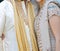 Details of groom`s and bride`s wear at the punjabi wedding,