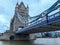 Details of the iconic Tower Bridge in London, England