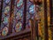 Details of the interior of the Sainte-Chapelle or Holy Chapel,a gothic building full of