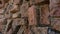 Details of irregularly structured brick walls