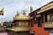 Details of the Jokhang Temple in Lhasa, Tibet. It is one of the famous Buddhist monasteries in Lhasa