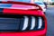 Details of modern car Ford Mustang GT. Backlights of car modern luxury technology and auto detail. Bucharest, Romania, 2020